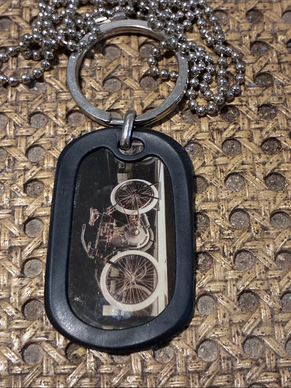 Harley Davidson dog tag keychain